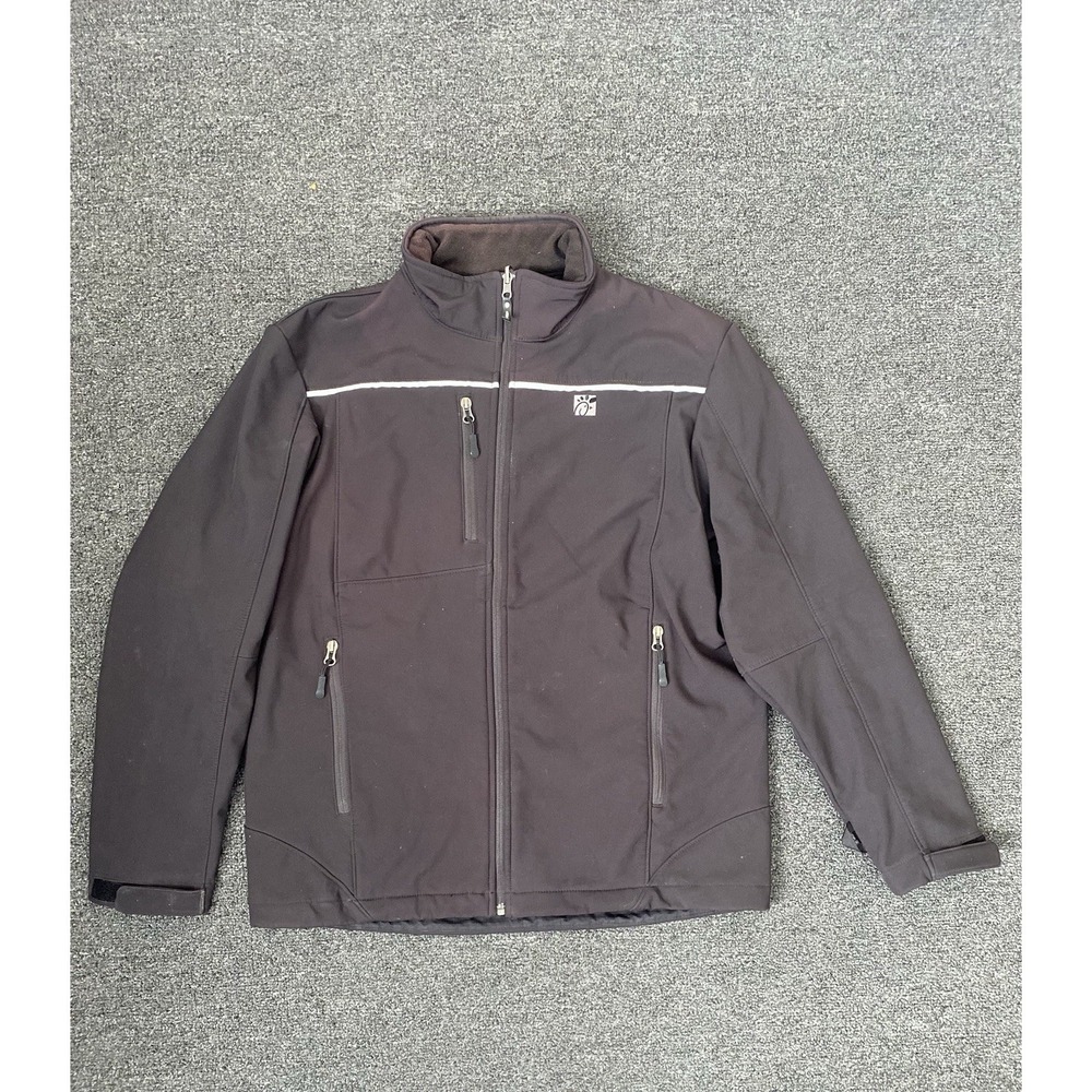 Chick-Fil-A Soft Shell Jacket Black Mens Medium Uniform Full Zip Fleece Oobe